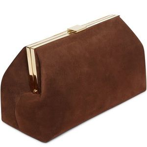 Mansur Gavriel Suede Volume Clutch